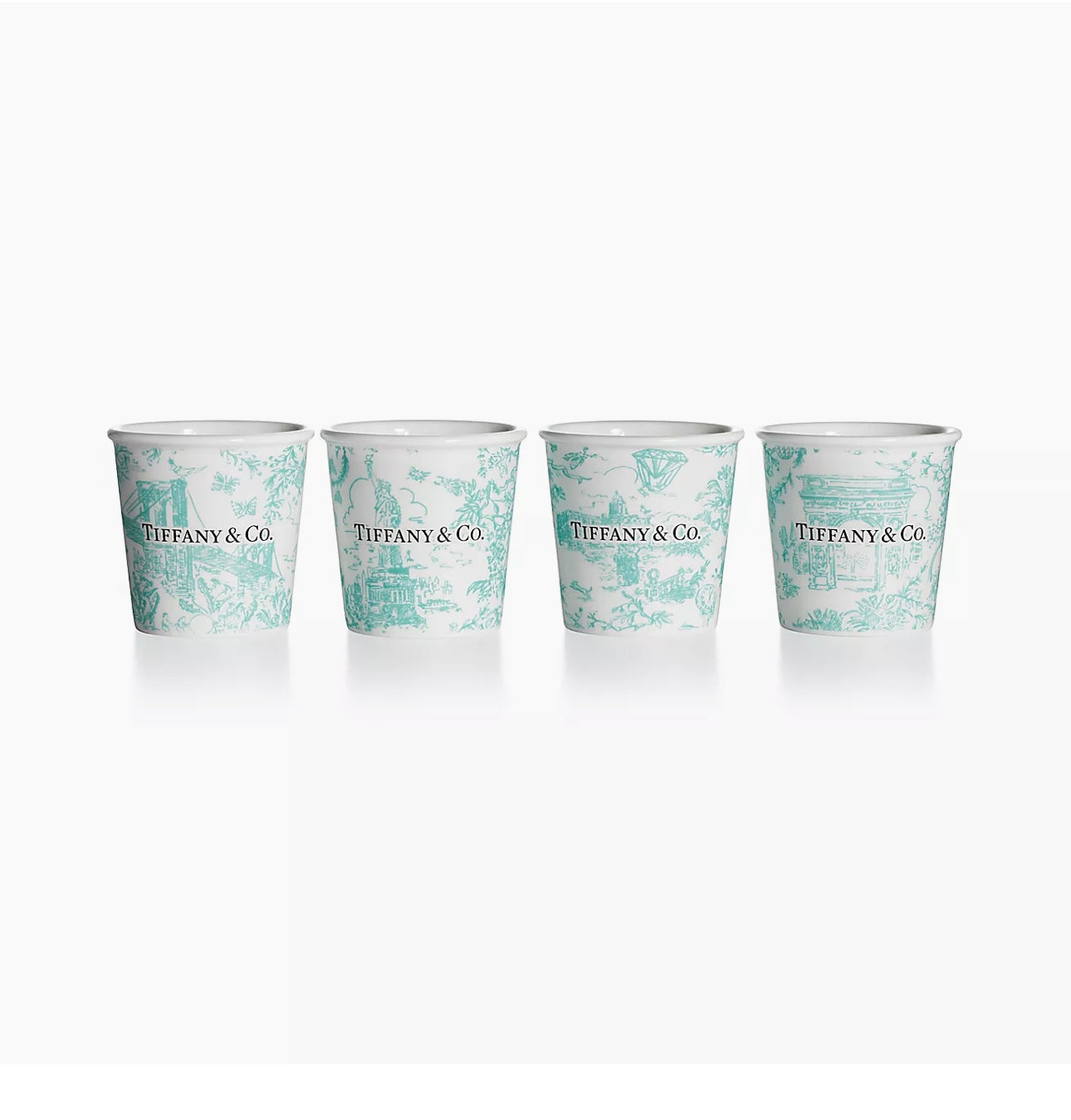 Tiffany Blue White Espresso Cups